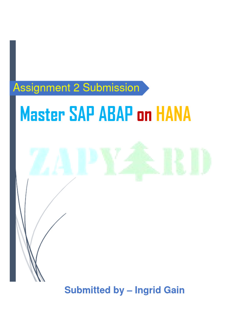 Abap on hana day 2 pdf information technology management