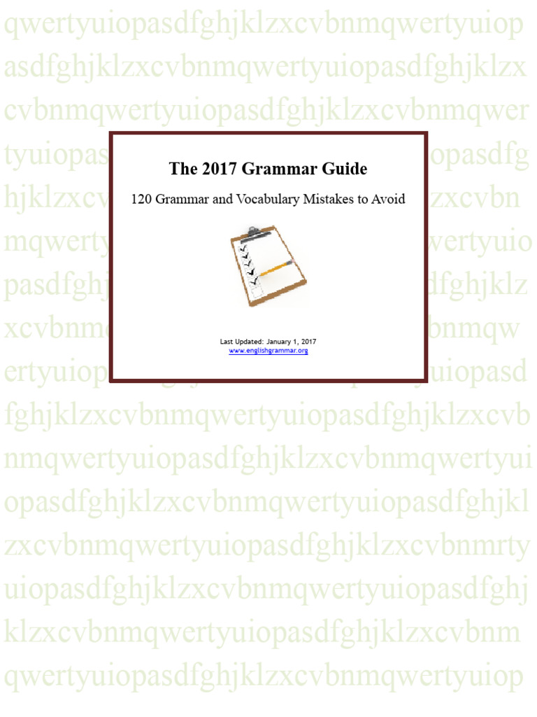 Grammar Guide 2017 | PDF | Grammatical Number | Verb