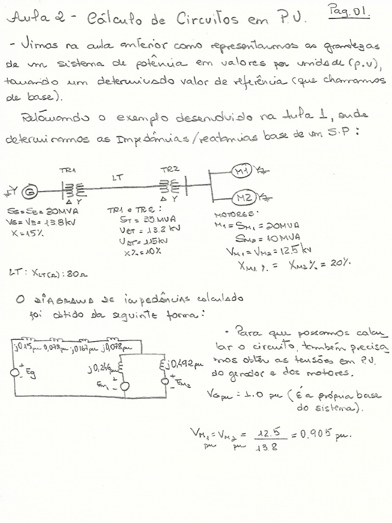 Aula 2 - Cálculo em Sistema em PU | PDF
