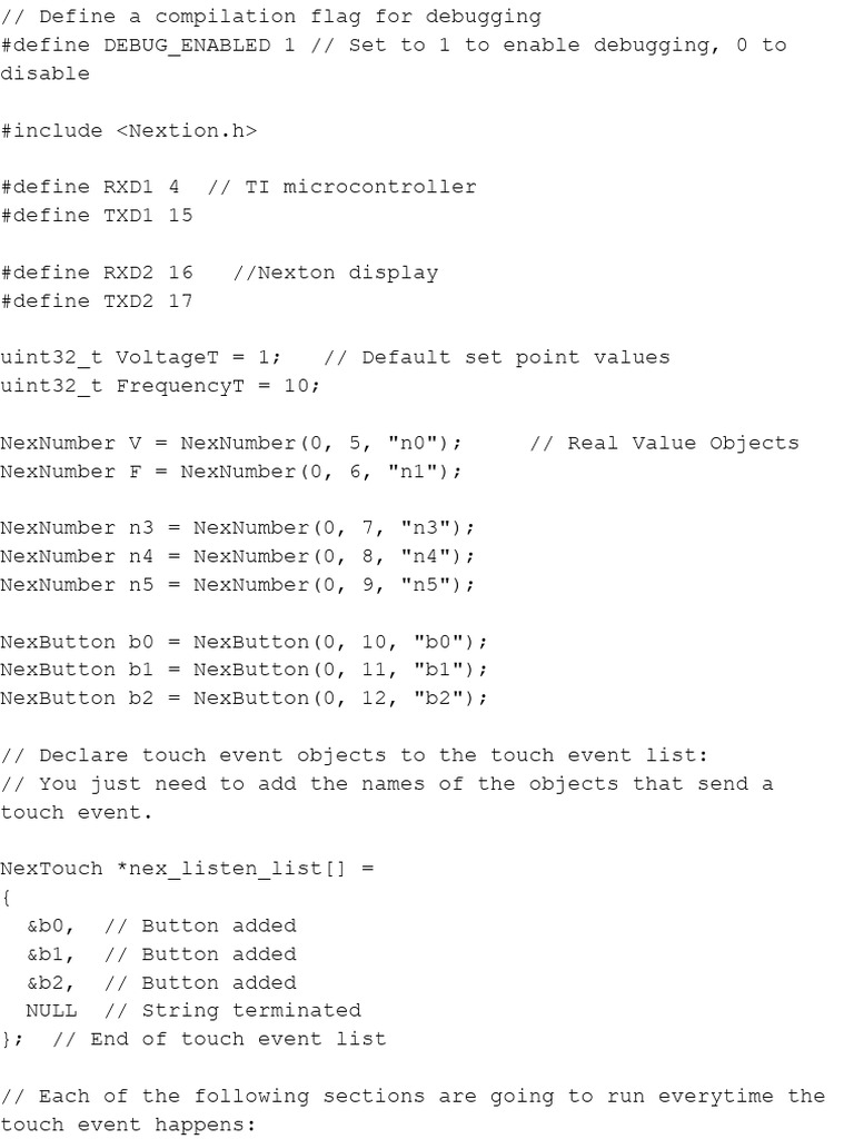 Nextion Display Debugging Code | PDF | Computer Science | Software ...