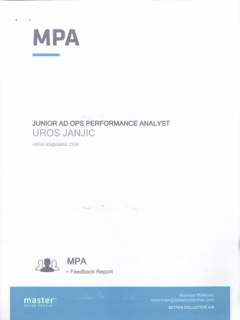 Master Person Analsys | PDF