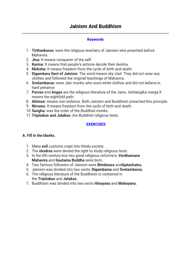 Jainism and Buddhism Overview | PDF | Ahimsa | Noble Eightfold Path