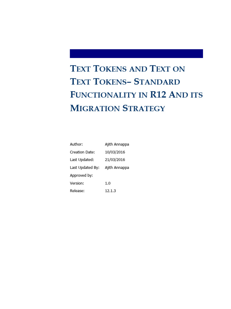 KM Text Token Functionality in R12 v1 0 | PDF | Data | Login