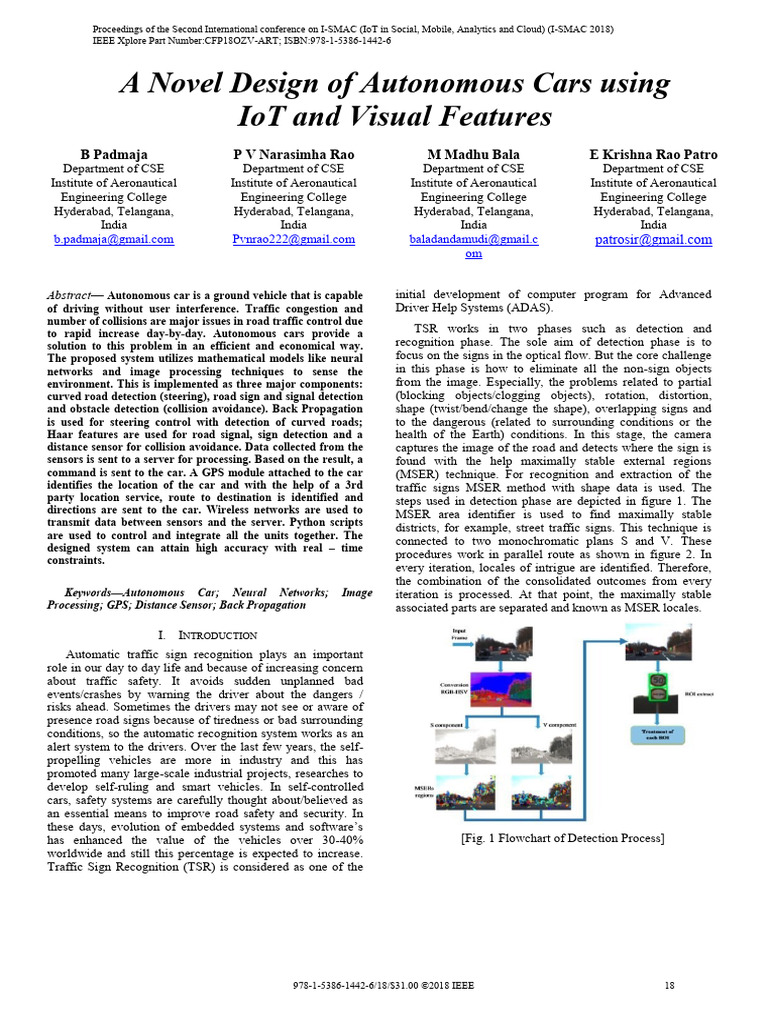 A Novel Design Of Autonomous Cars Using Pdf Traffic