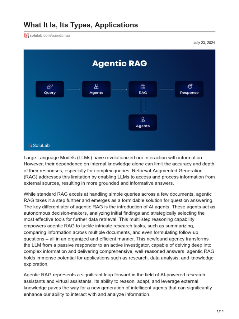 Understanding Agentic RAG Framework | PDF | Information | Artificial ...