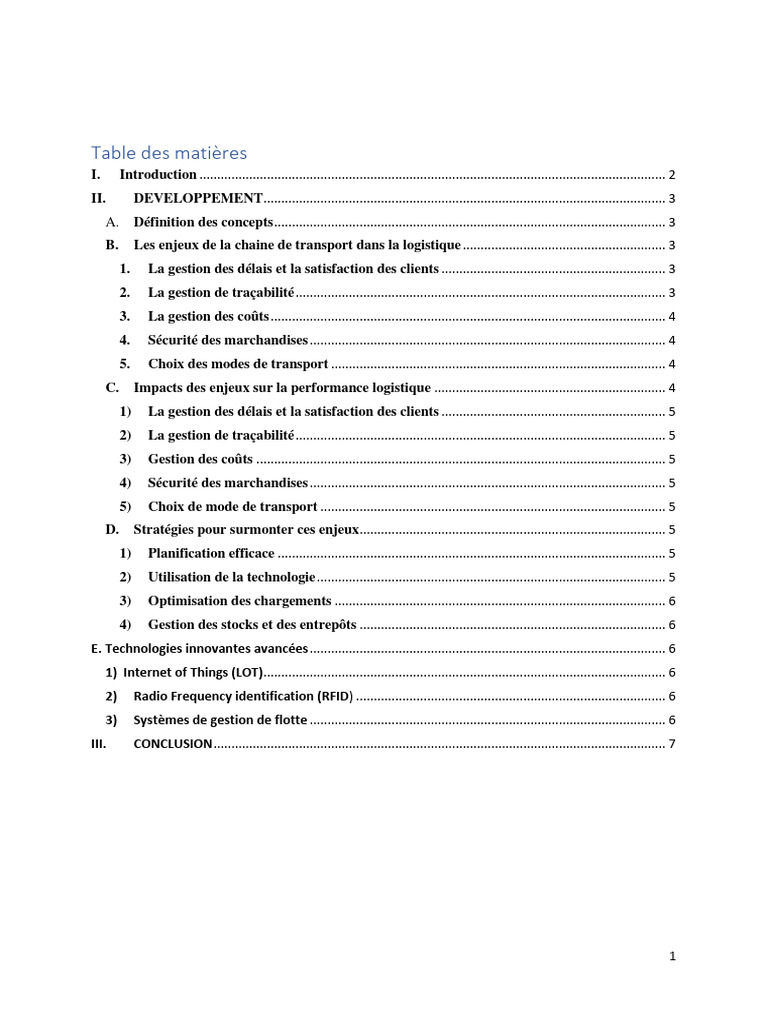Enjeux de la chaîne de transport logistique | PDF | Logistique | Transport