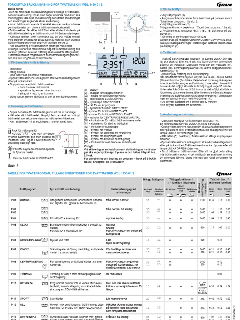 WDL+1450-00+S Quick+guide+ (S) | PDF