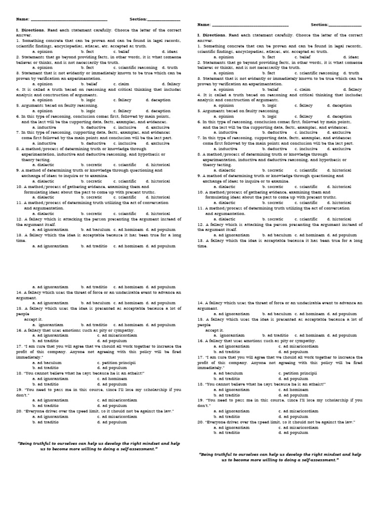 Philo quiz fallacy pdf inductive reasoning deductive reasoning