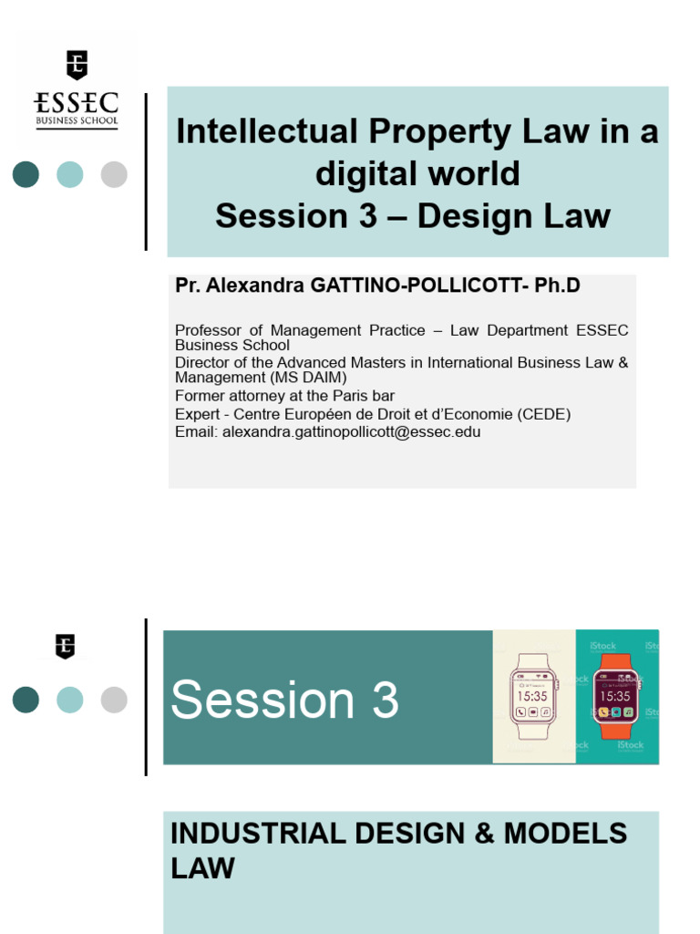 Design Law in Intellectual Property | PDF | 3 D Computer Graphics ...