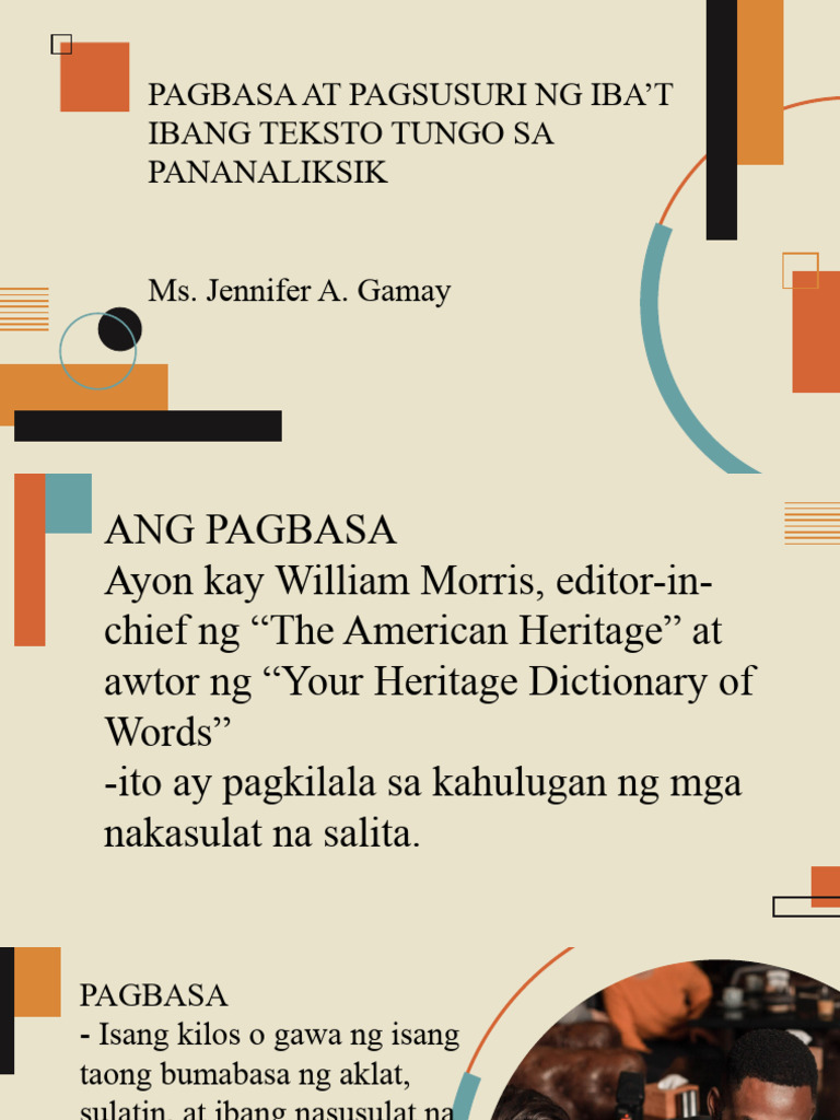 Pagbasa Aralin 1 2 Pdf