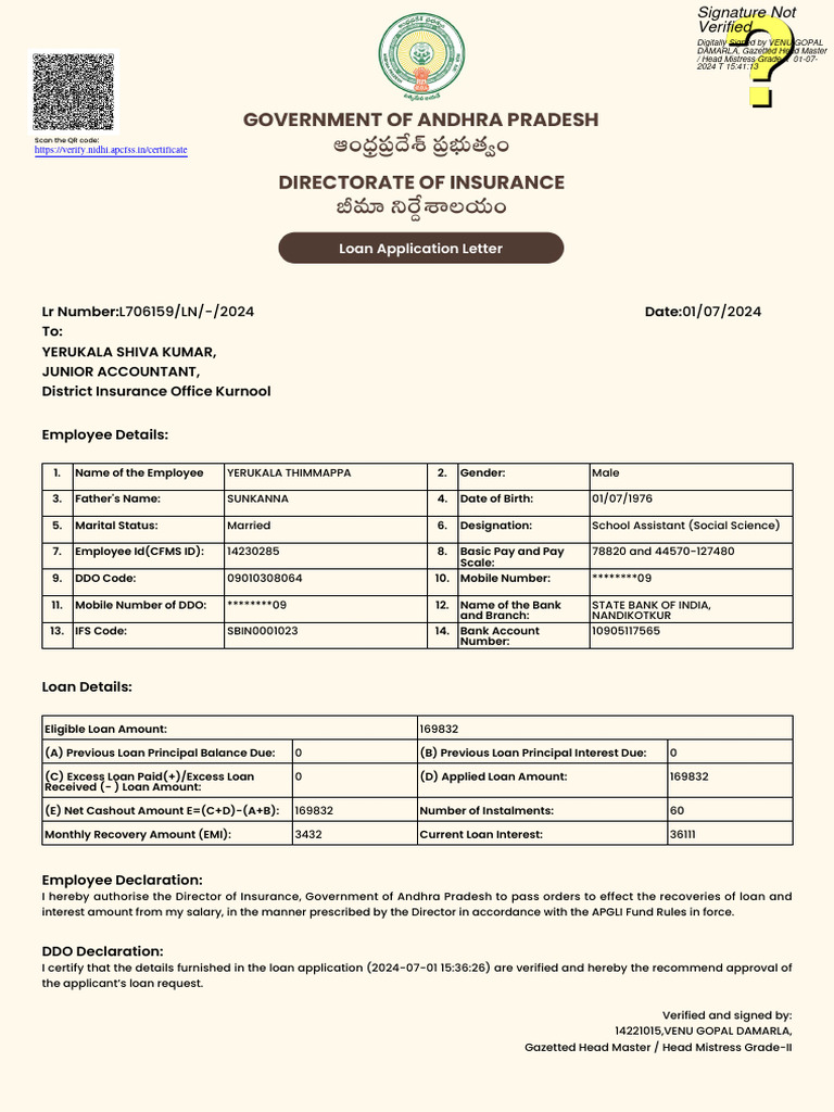 Loan Application for Employee Approval | PDF | Loans | Personal Finance