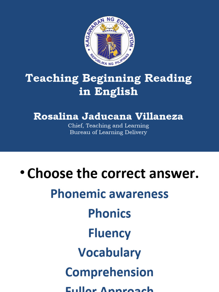 Teaching Reading with the Fuller Approach | PDF | Phonics | Cognitive ...