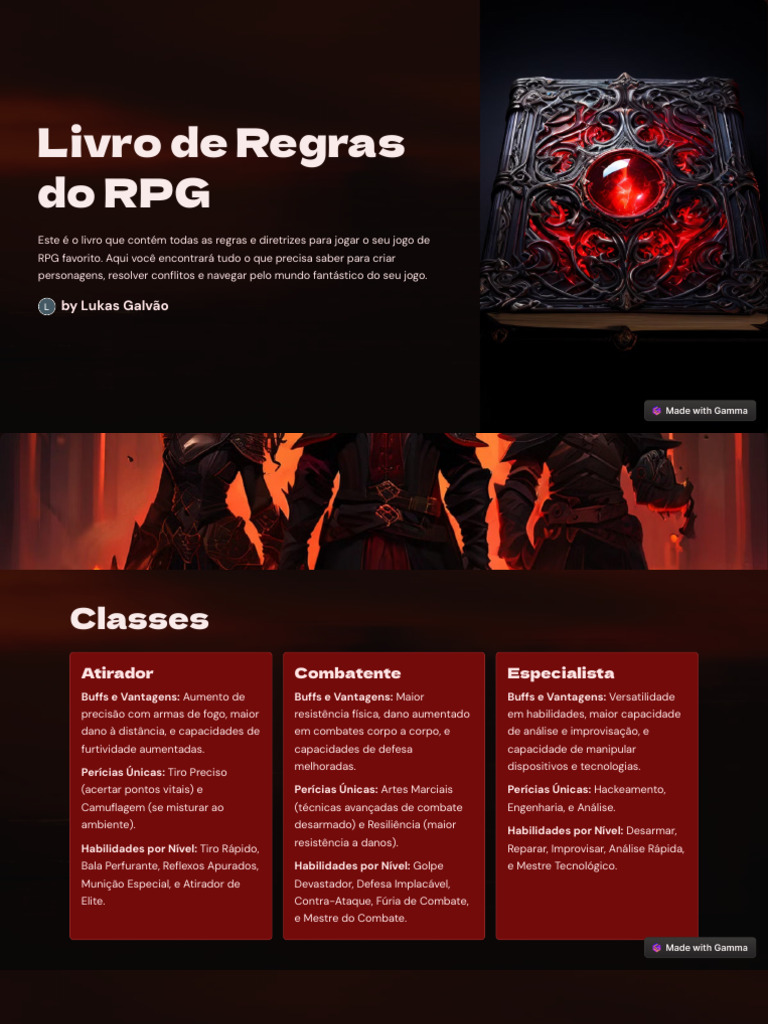 Regras do RPG: Espadas e Combate | PDF | Jogos de RPG | Espada