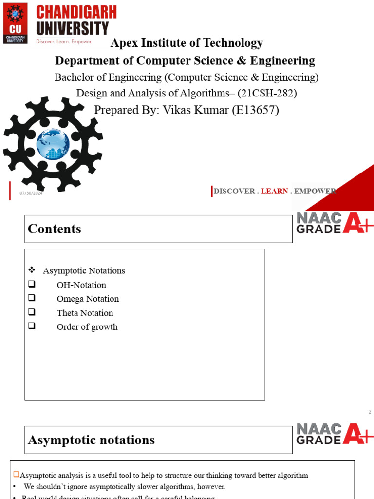 Daa L2 | PDF | Time Complexity | Algorithms And Data Structures