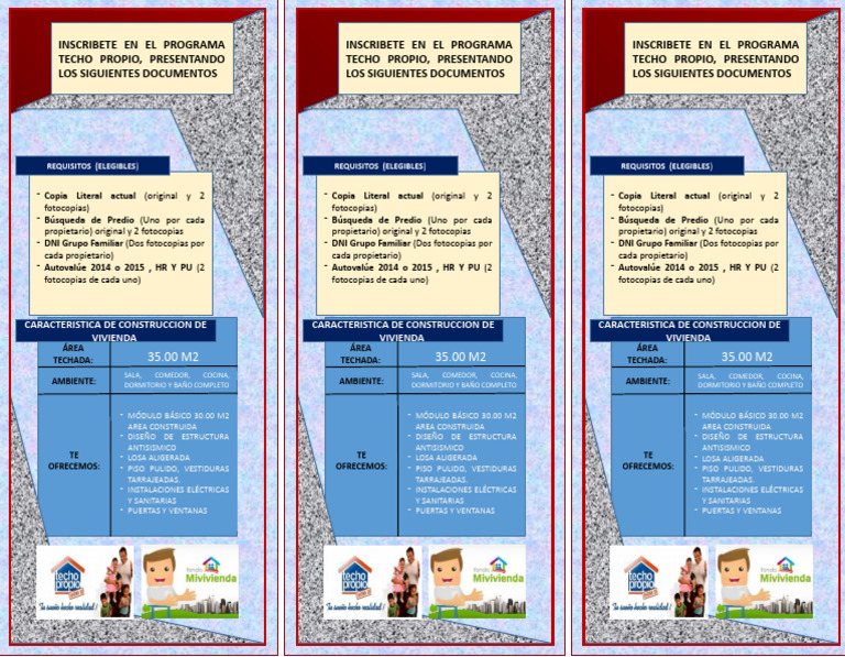 Requisitos Programa Techo Propio | PDF | Inicio | Habitación