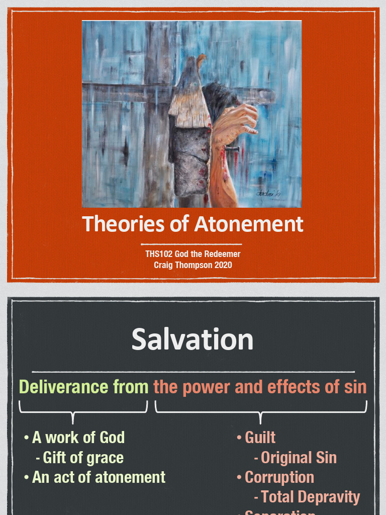 20 THS102 Theories of Atonement (2020) PDF Sin Christian Soteriology