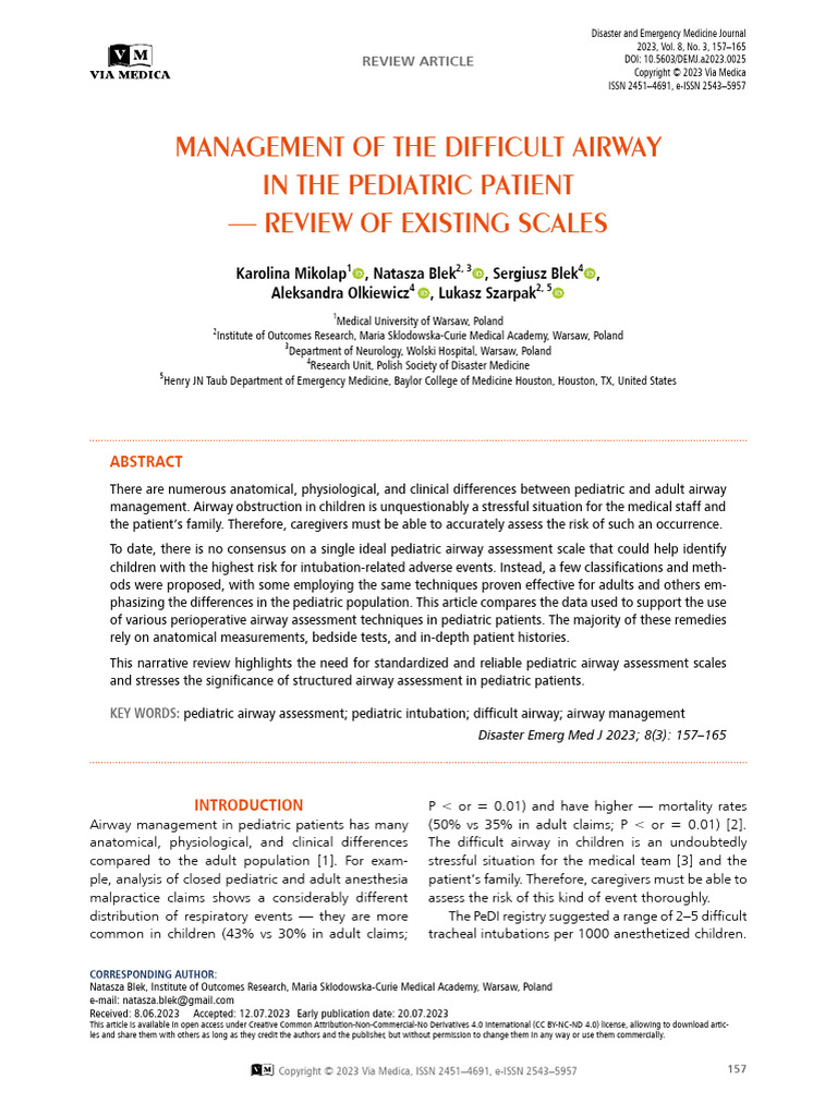 Airway Assessment in Pediatric Age Group | PDF | Medicine | Clinical ...