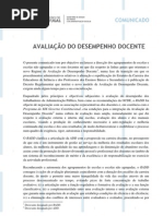 AVALIAÇÃO DO DESEMPENHO DOCENTE_Comunicado