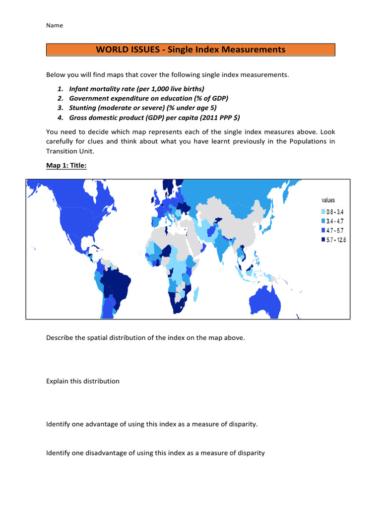 World Issues: Index Measurement Maps | PDF