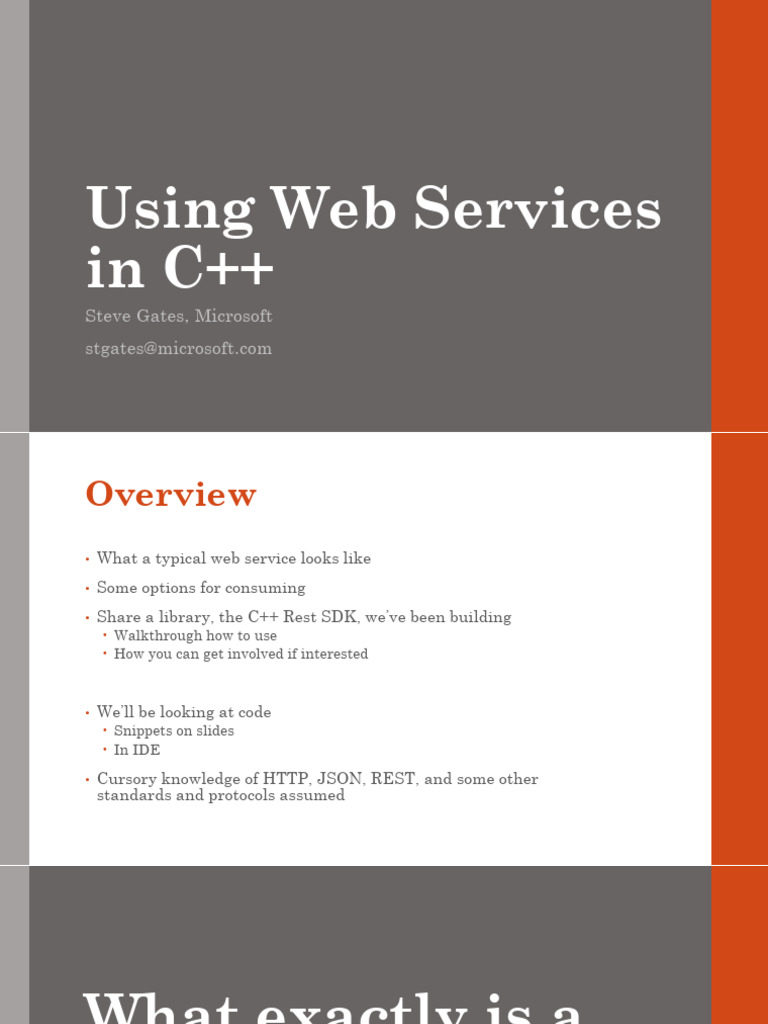 C++ Web Services with Steve Gates | PDF | Web Service | Computer Networking