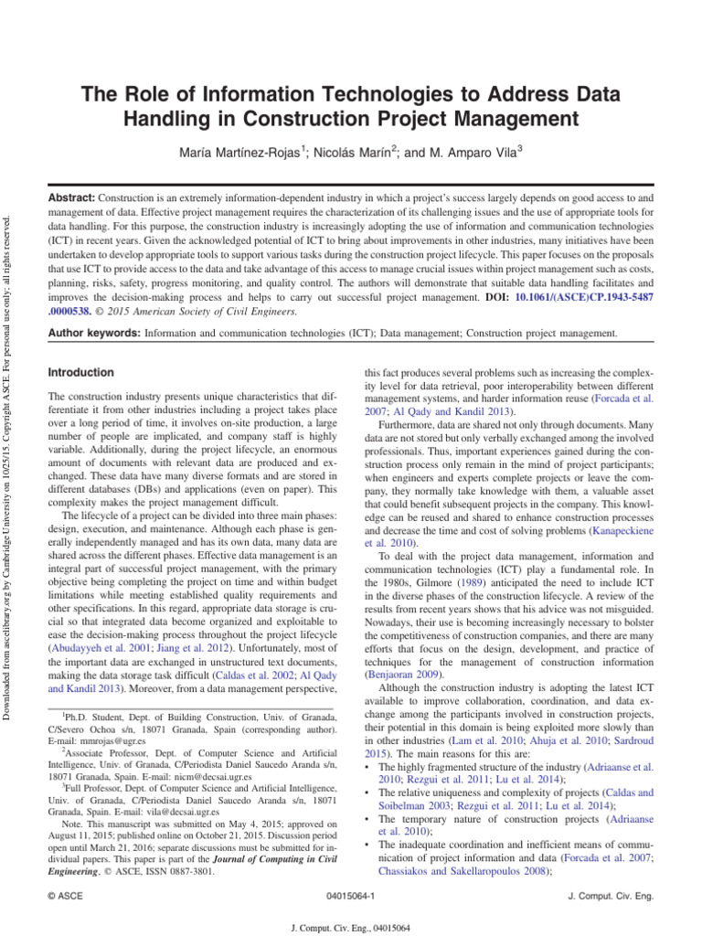 The Role of Information Technologies To Address Data | PDF | Geographic ...