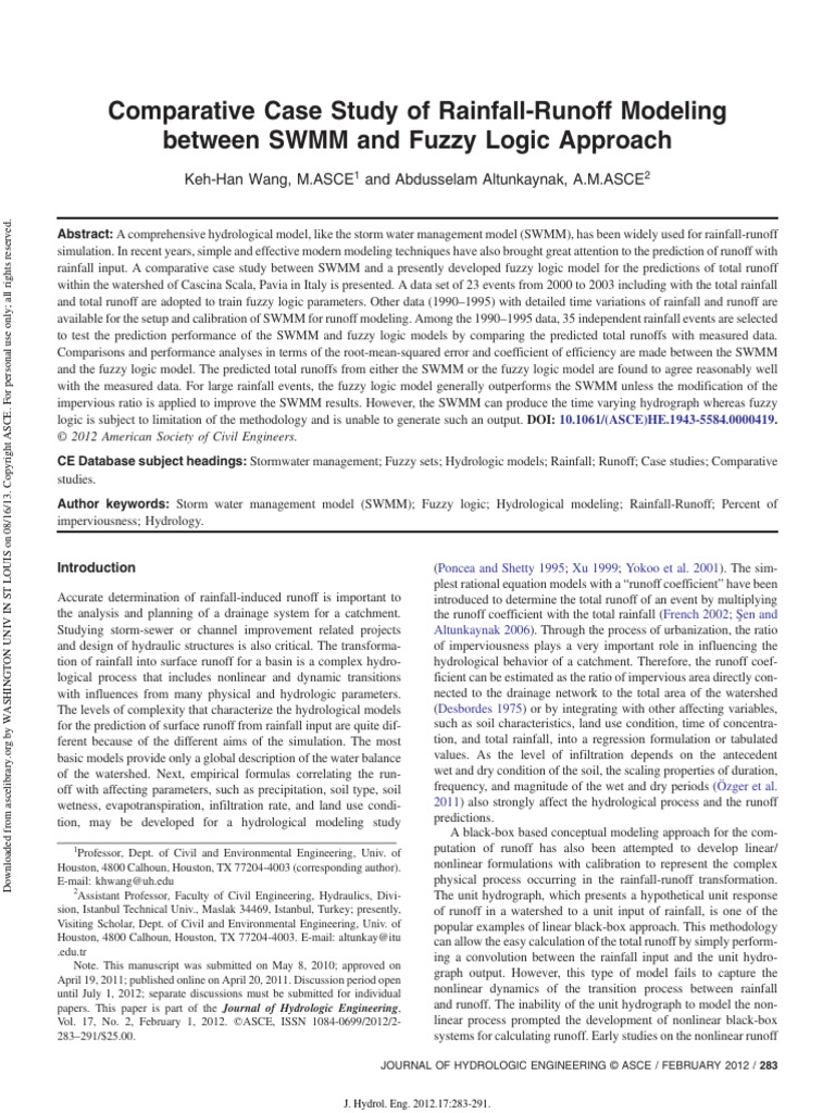 Wang 2012 | PDF | Surface Runoff | Hydrology