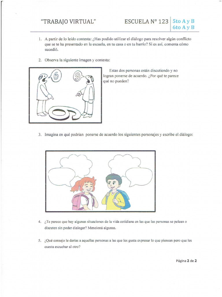 Aprender Dialogar Actividades | PDF