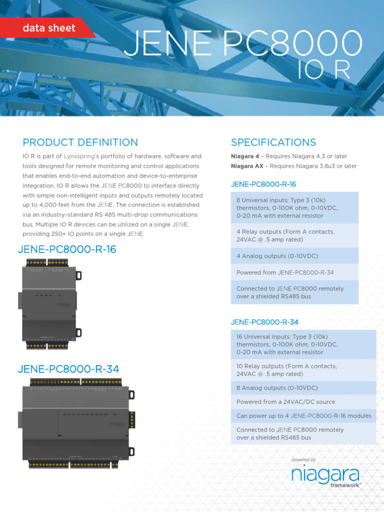 JENEsys PC8000 IO R Data Sheet | PDF | Amplifier | Relay