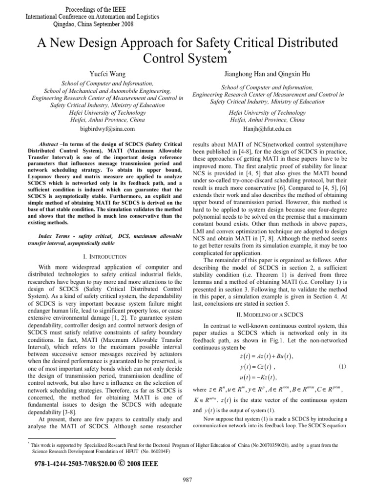 MATI Analysis for Safety Critical Systems | PDF | Simulation ...