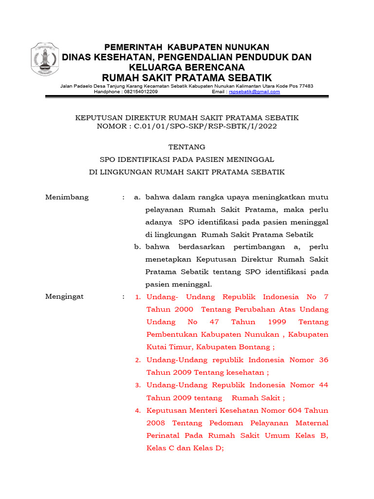 Proses identifikasi jenazah di RSUD Blambangan