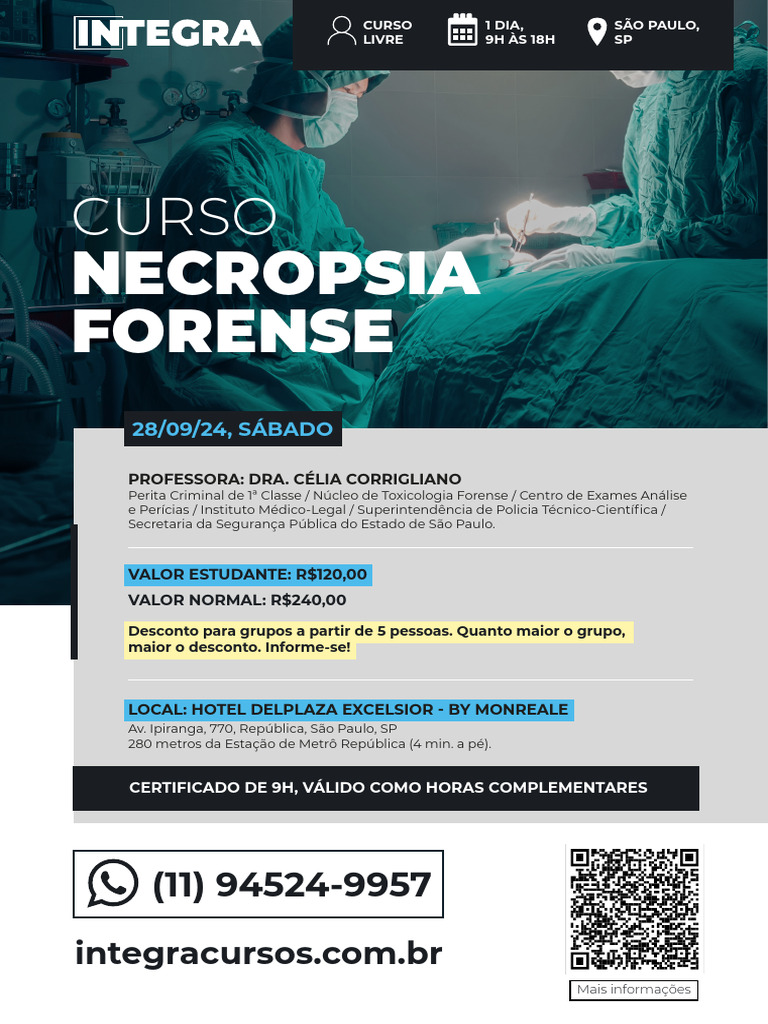Curso de Necropsia Forense em SP | PDF | Bem-estar