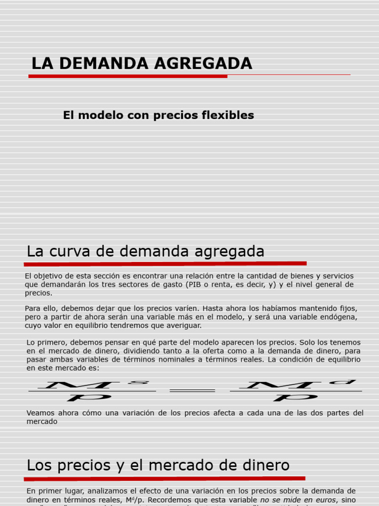 Curva Demanda Agregada y Precios | PDF | La política fiscal | La ...