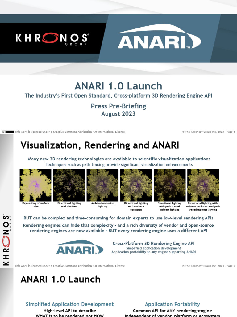 ANARI 1 0 Press Briefing - Jul23c | PDF | Rendering (Computer Graphics ...