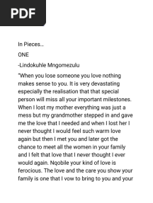 In Pieces by Lindokuhle Mngomezulu