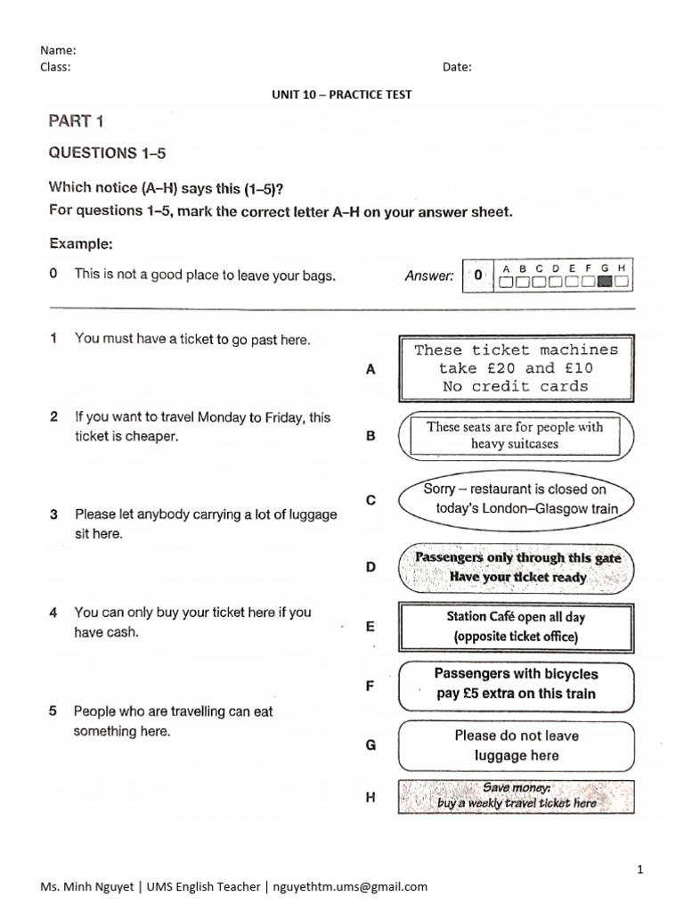 Unit 10 - Practice Test | PDF