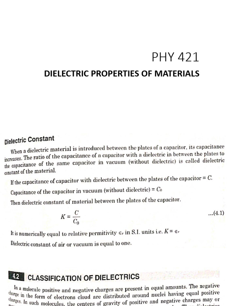 Nonpolar vs Polar Dielectrics Explained | PDF | Chemical Polarity ...