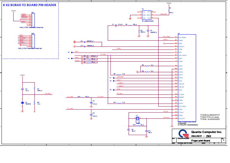 Fingerprint Board Schematic Overview | PDF