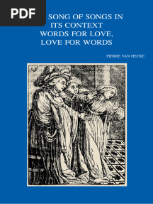 Song of Songs in Its Context Words For Love, Love For Words, Pierce Van Hecke
