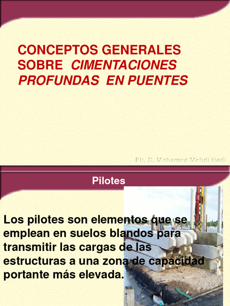 CIMENTACION PROFUNDAs | PDF | Fundación profunda | Hormigón
