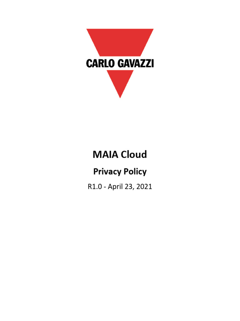 MAIA Cloud Privacy Policy Guide | PDF | Cloud Computing | Computing