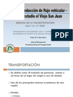 Medidas de Reduccion de Flujo Vehicular-Caso de Estudio El Viejo San Juan - Ing. Victor Uribe