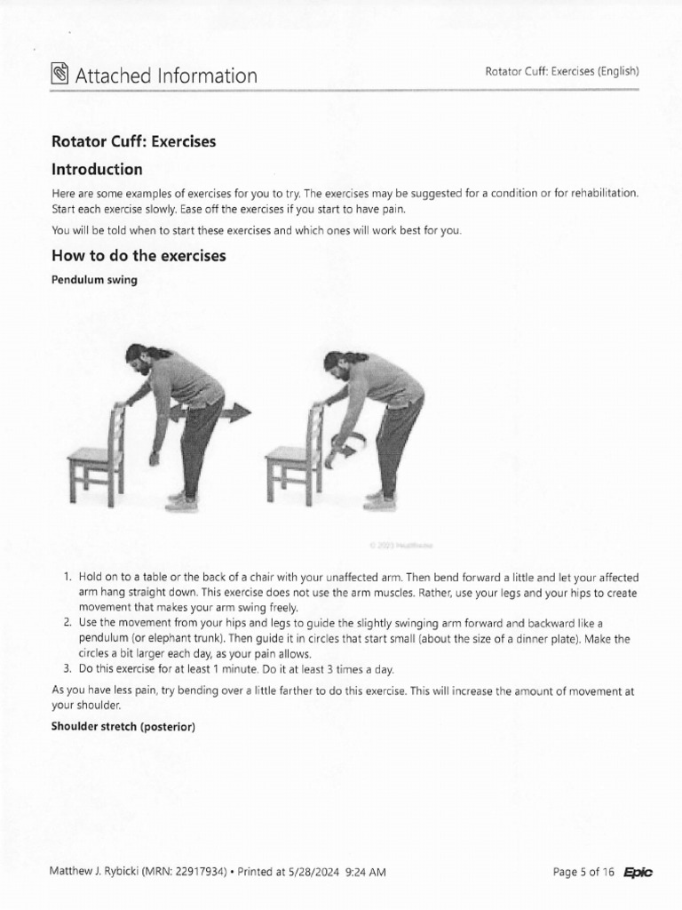 Rotator Cuff Exercises 2024 | PDF