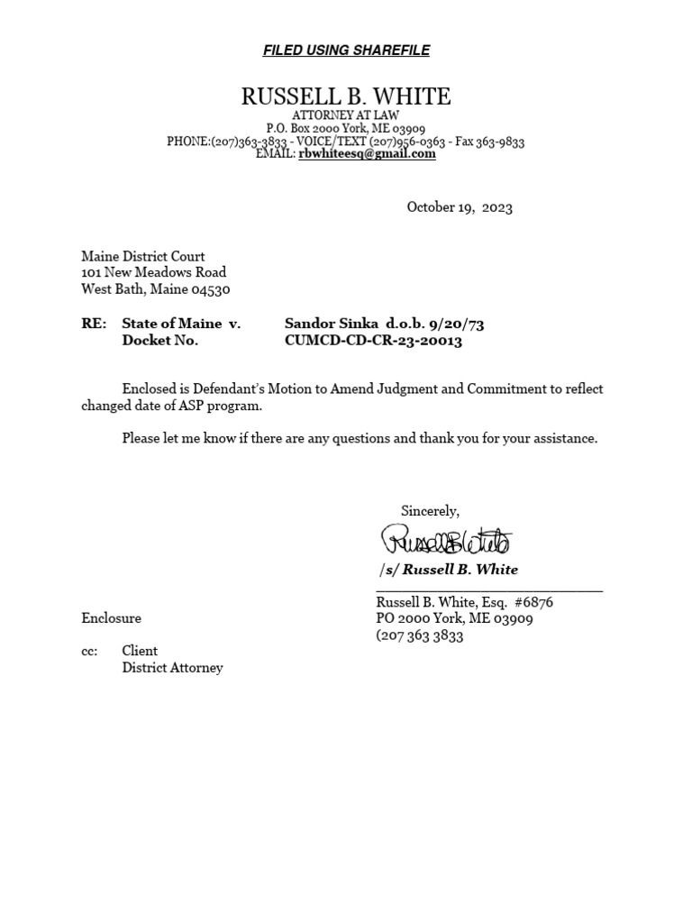 Legal Motion for ASP Date Change | PDF | United States Case Law | Legal ...
