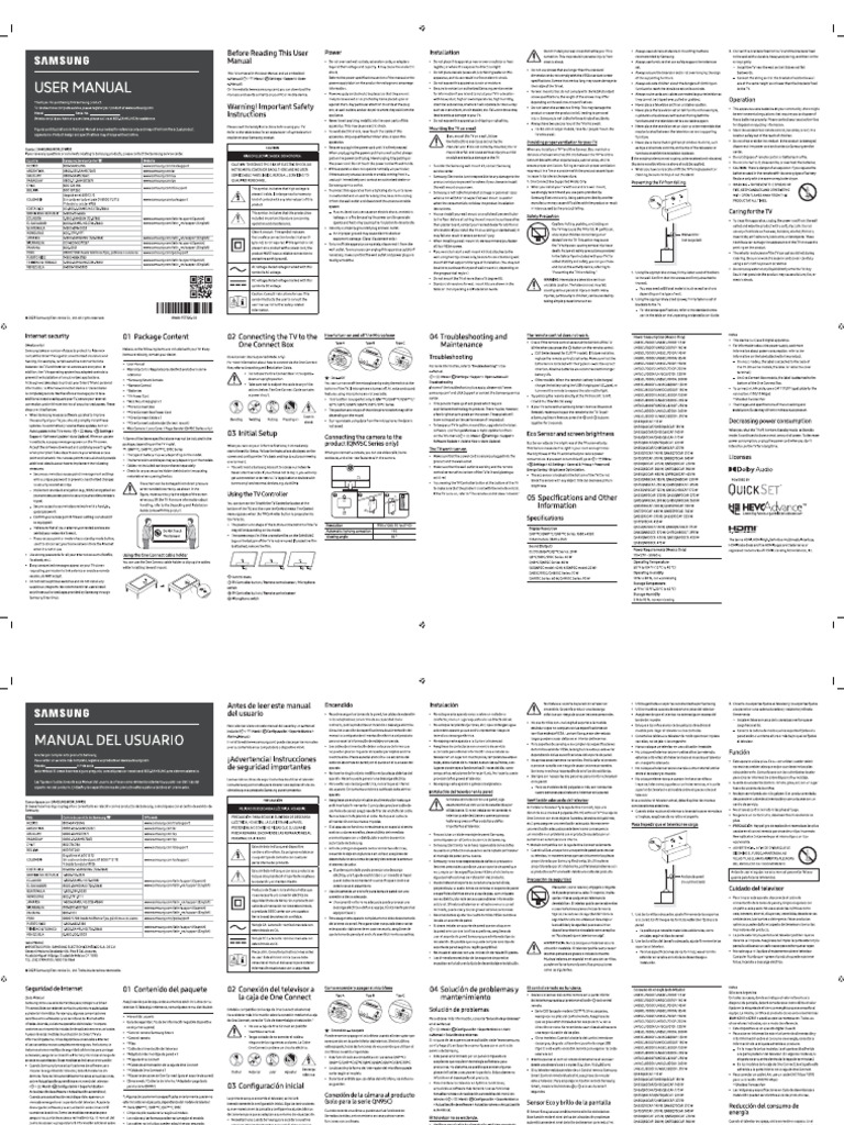 Manual de Usuario UN75CU7000PXPA | PDF