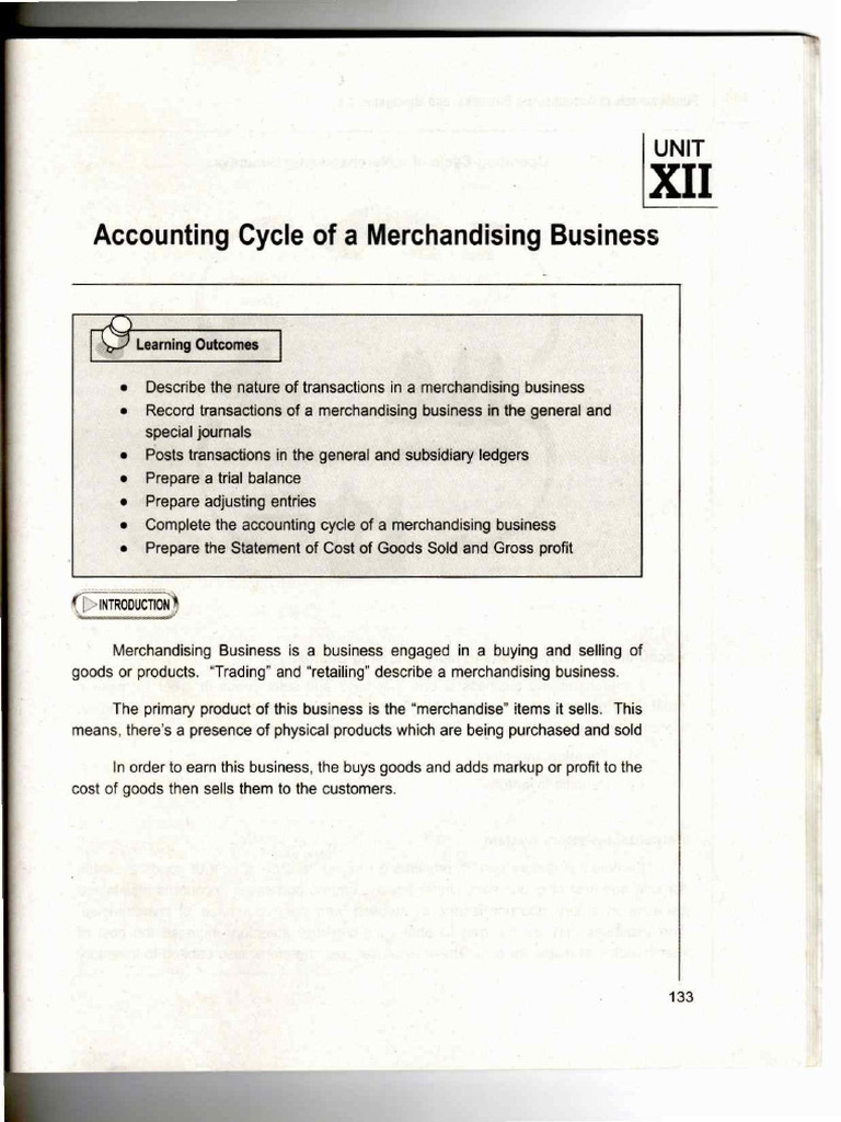 Q4 Lesson 9 The Accounting Cycle of A Merchandising Business | PDF