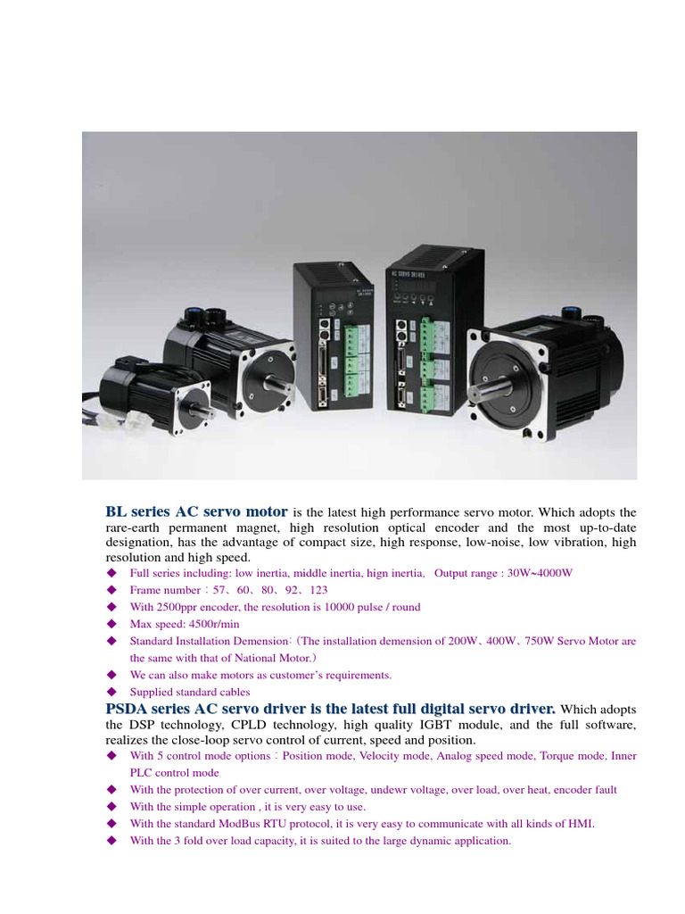 Motion Ac Servo Motor Manual Configuracion | PDF | Electric Motor ...