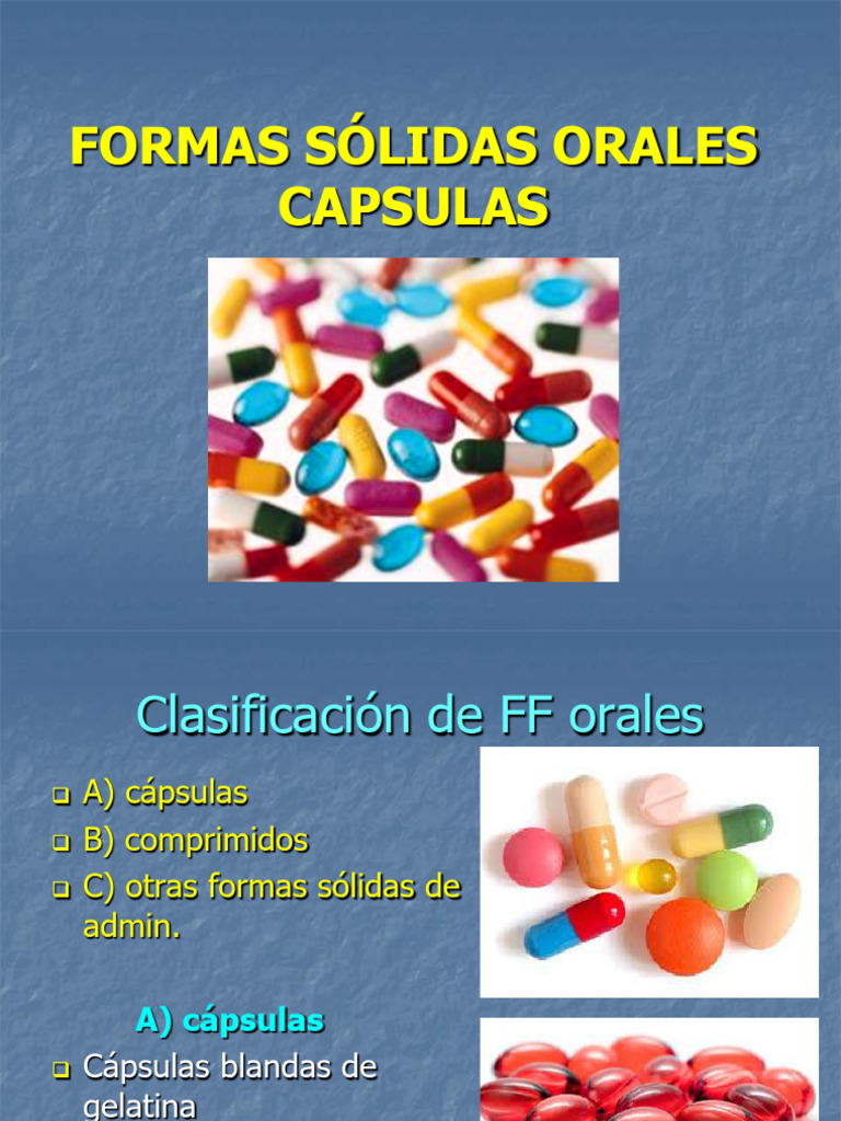 Tipos y Fabricación de Cápsulas Sólidas | PDF