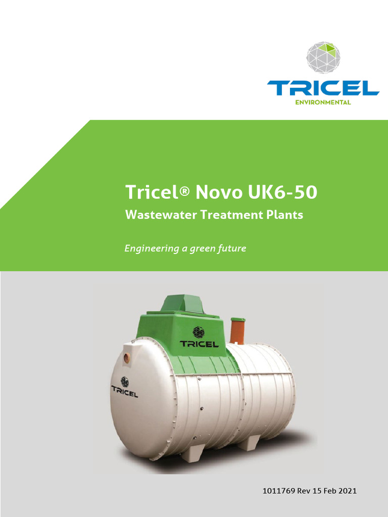 Tricel Novo Wastewater Treatment Guide | PDF | Sewage Treatment | Concrete