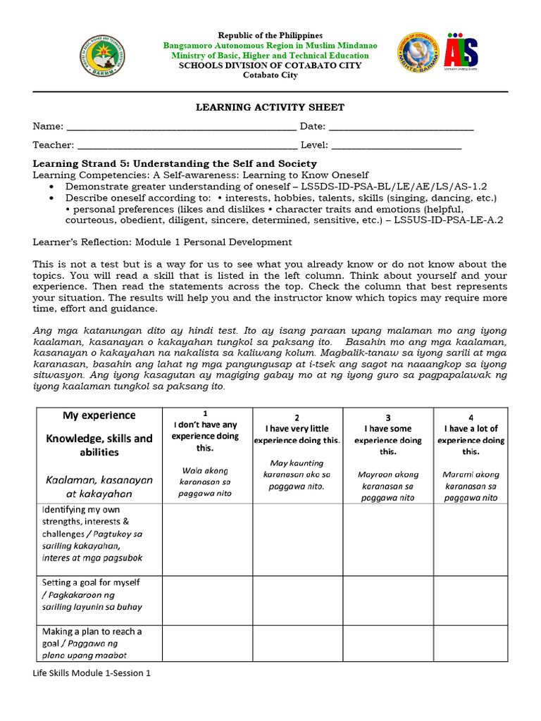 Module 1 Session 1 Las Pdf Learning Behavioural Sciences