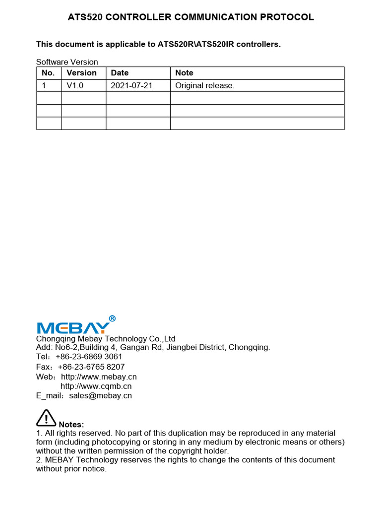 ATS520 Controller MODBUS Protocol Guide | PDF | Computer Engineering ...
